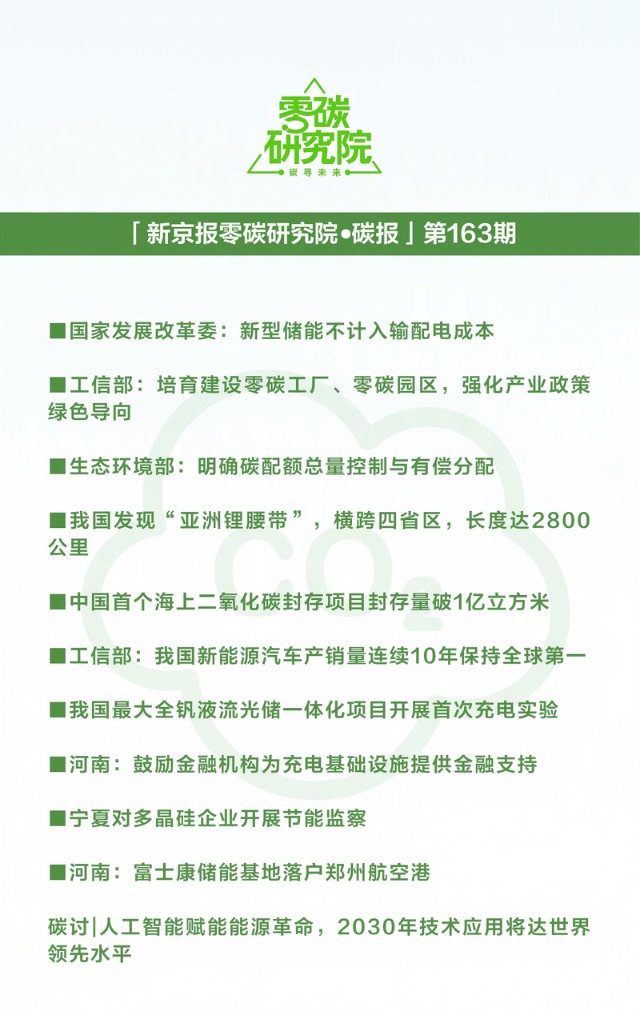 一周碳要闻：人工智能赋能能源革命（碳报第163期）